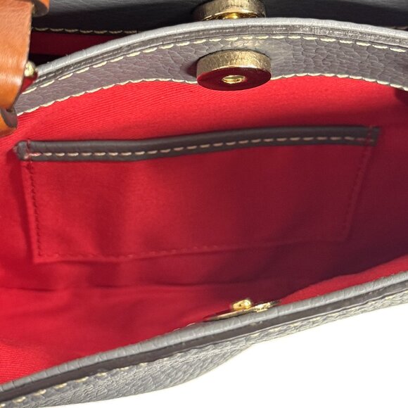 Dooney & Bourke Leather Satchel Small Flynn Bag - Picture 6 of 7